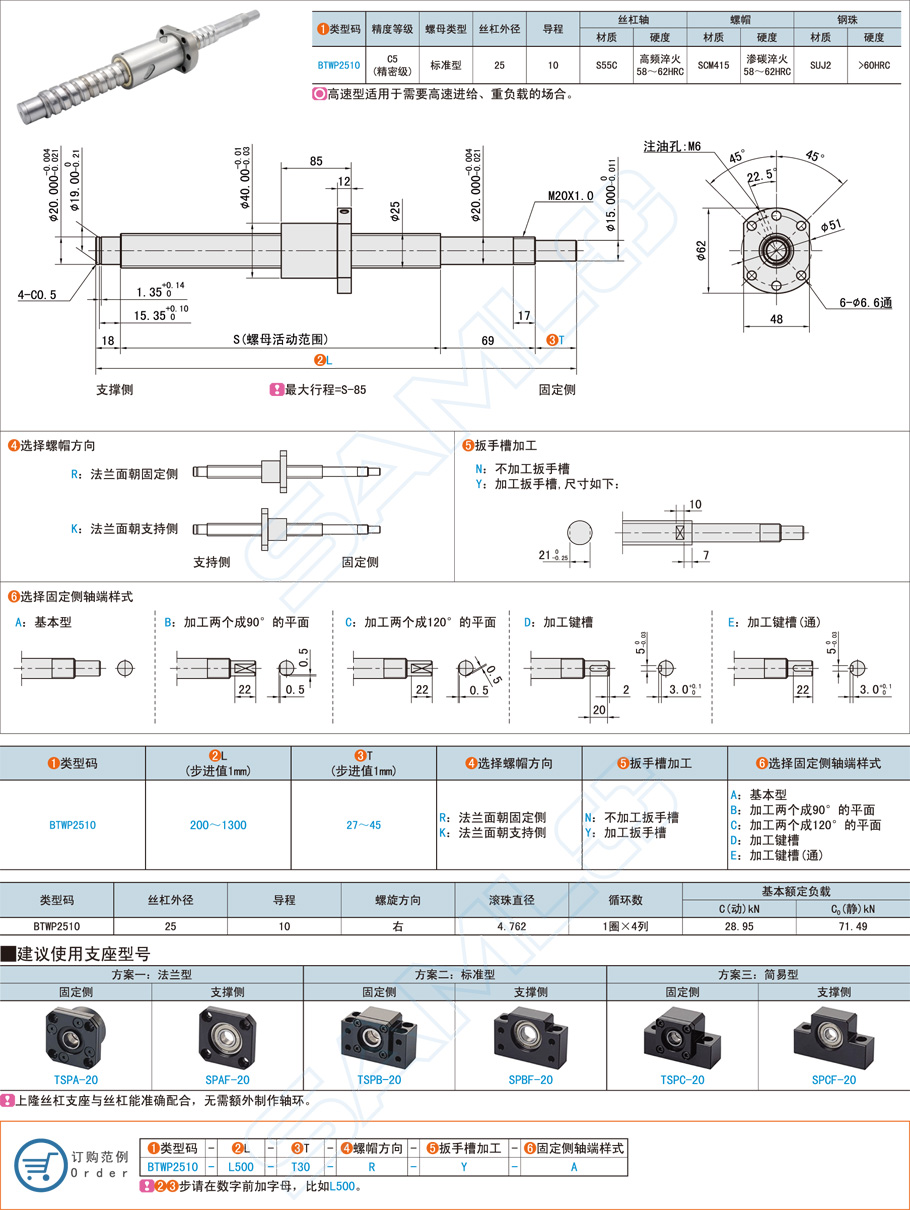 滾珠絲杠的工作環境要求