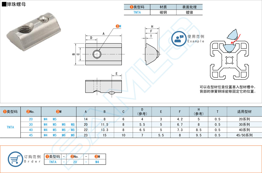 彈珠螺母規格型號大全 彈珠螺母規格型號大全