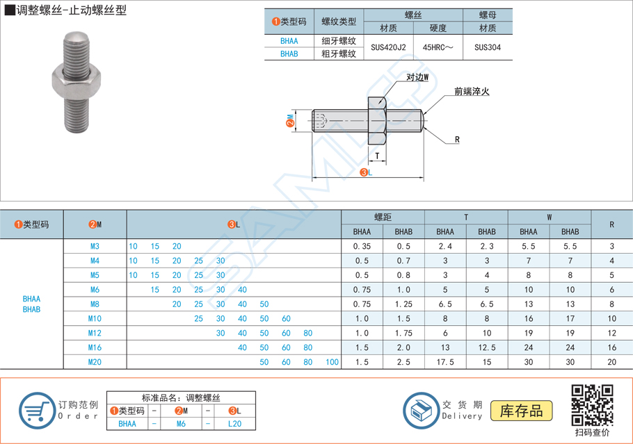 調整螺絲-止動螺絲型規格參數尺寸材質