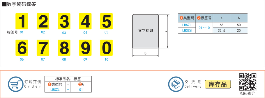 數字編碼標簽貼紙規格參數尺寸材質